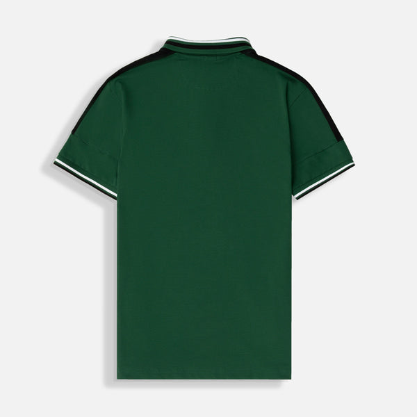 POLO MANGA CORTA COLOR VERDE PRADERA