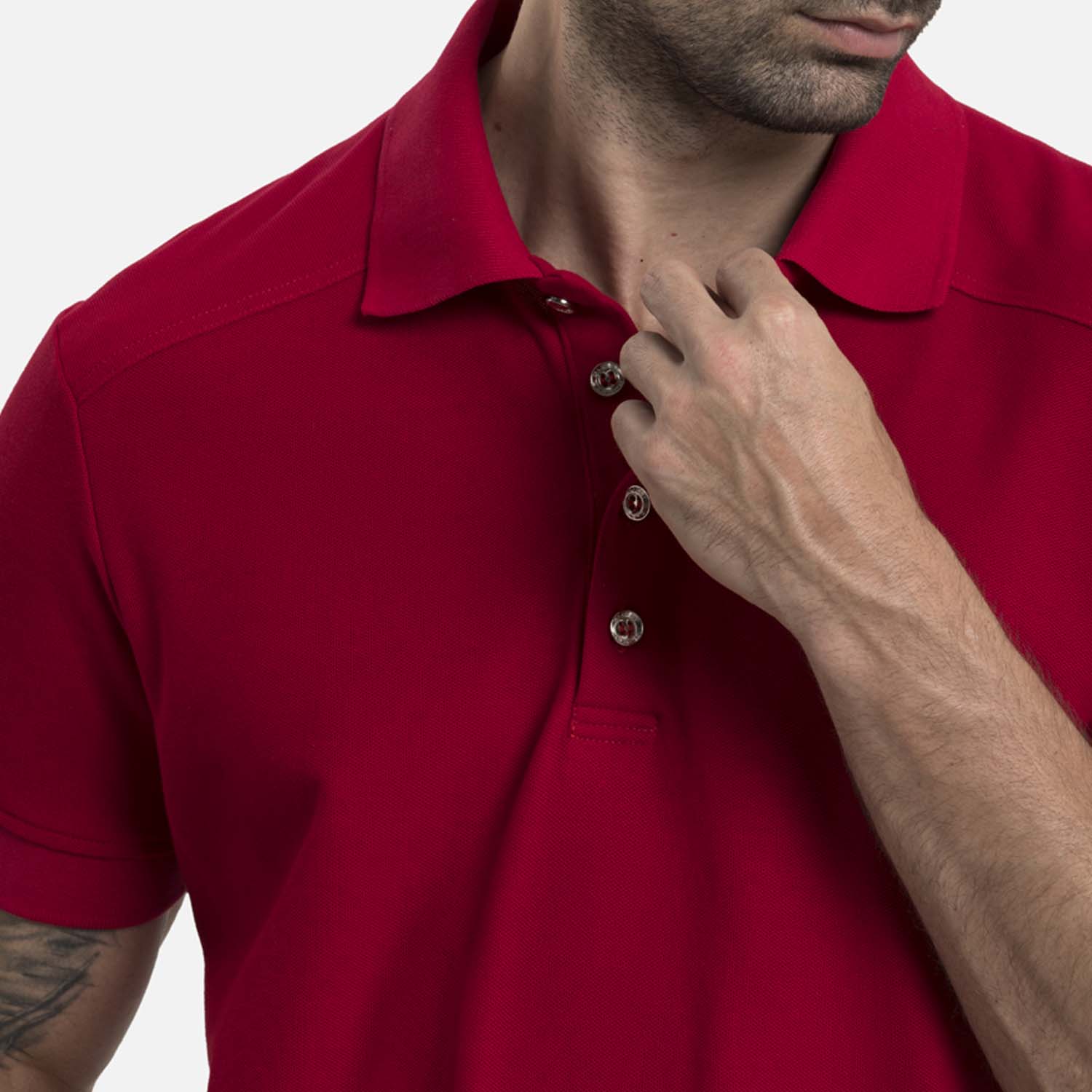 POLO MANGA CORTA COLOR ROJO