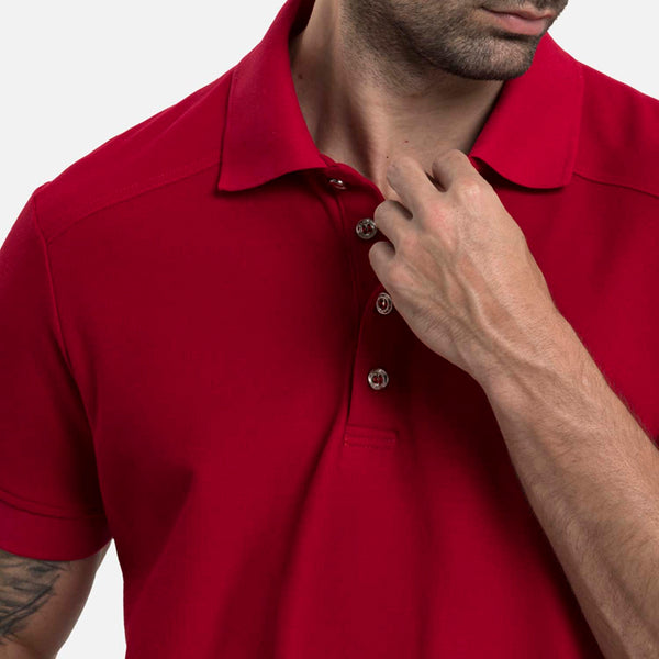 POLO MANGA CORTA COLOR ROJO
