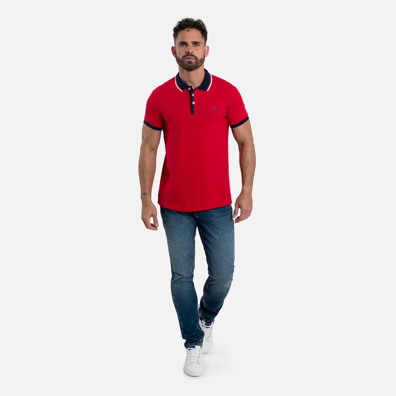 POLO MANGA CORTA COLOR ROJO