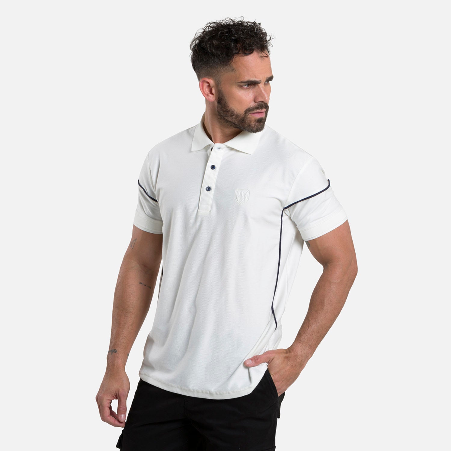 POLO MANGA CORTA COLOR IVORY