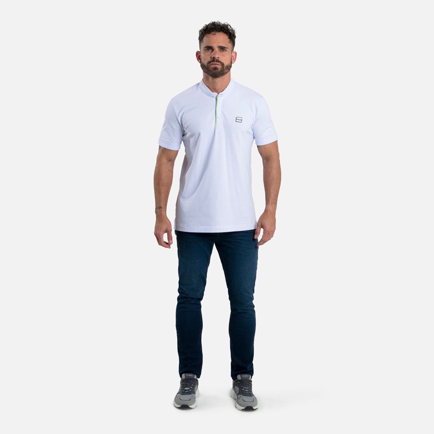 POLO MANGA CORTA COLOR BLANCO BLANCO