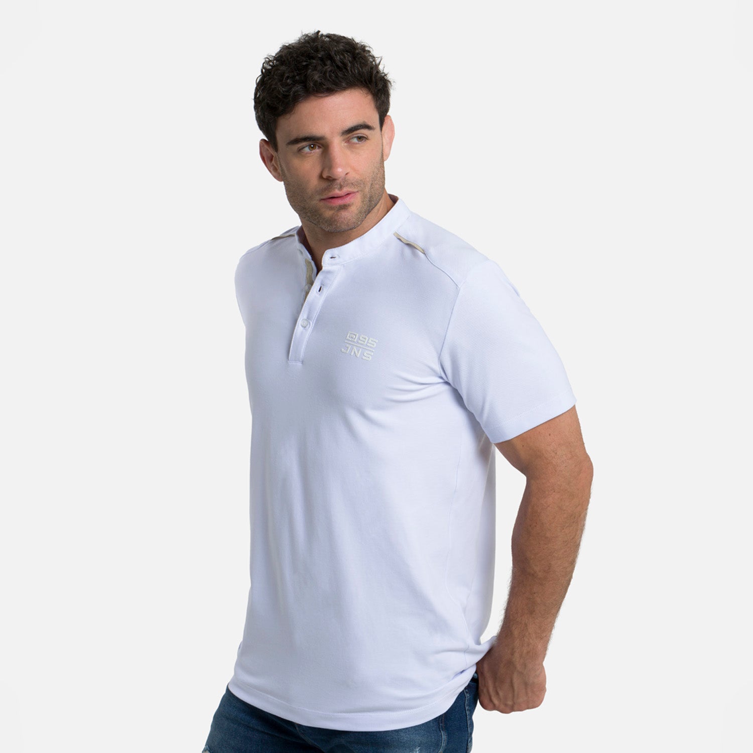 POLO MANGA CORTA COLOR BLANCO BLANCO