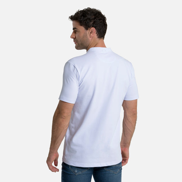 POLO MANGA CORTA COLOR BLANCO BLANCO