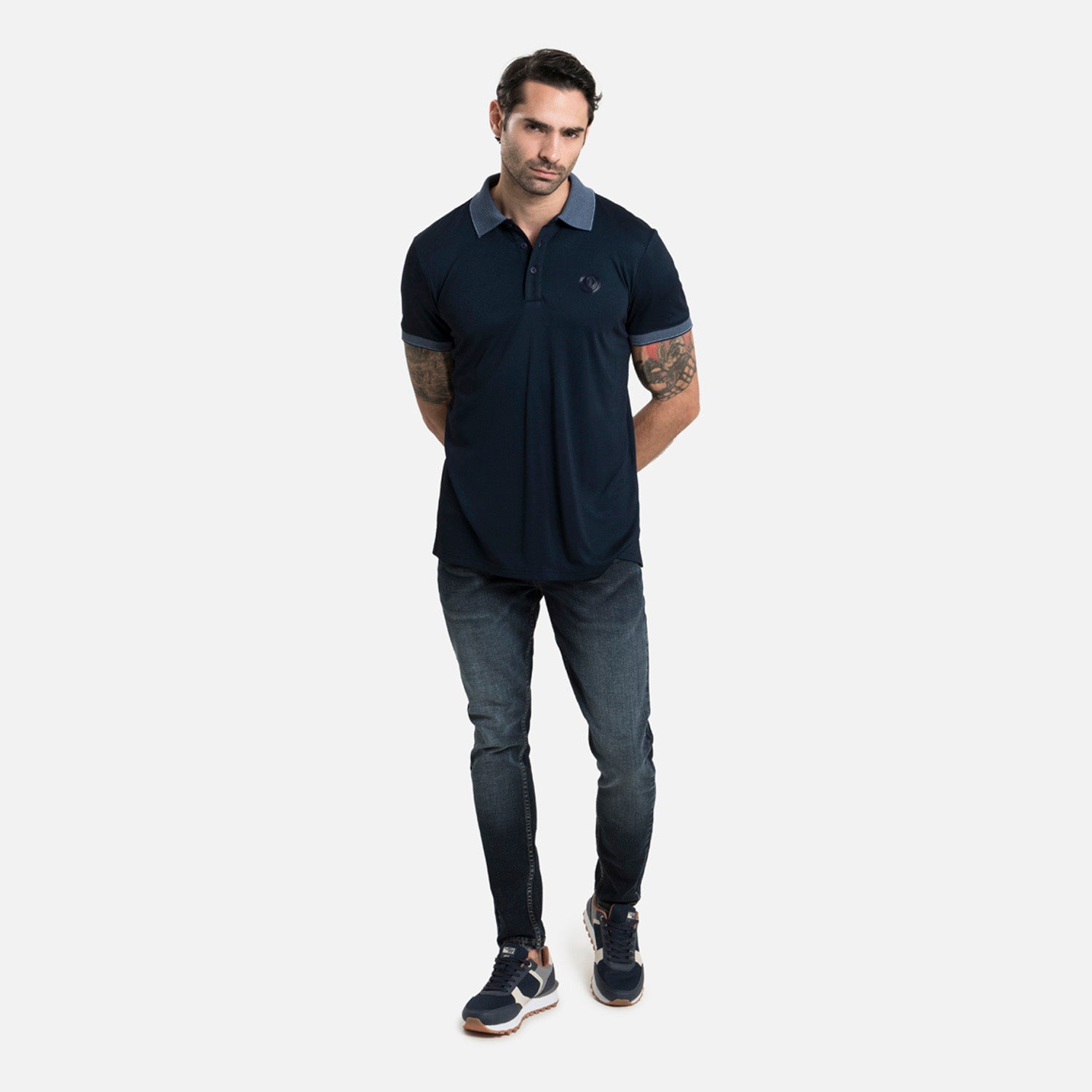 POLO MANGA CORTA COLOR AZUL OSCURO