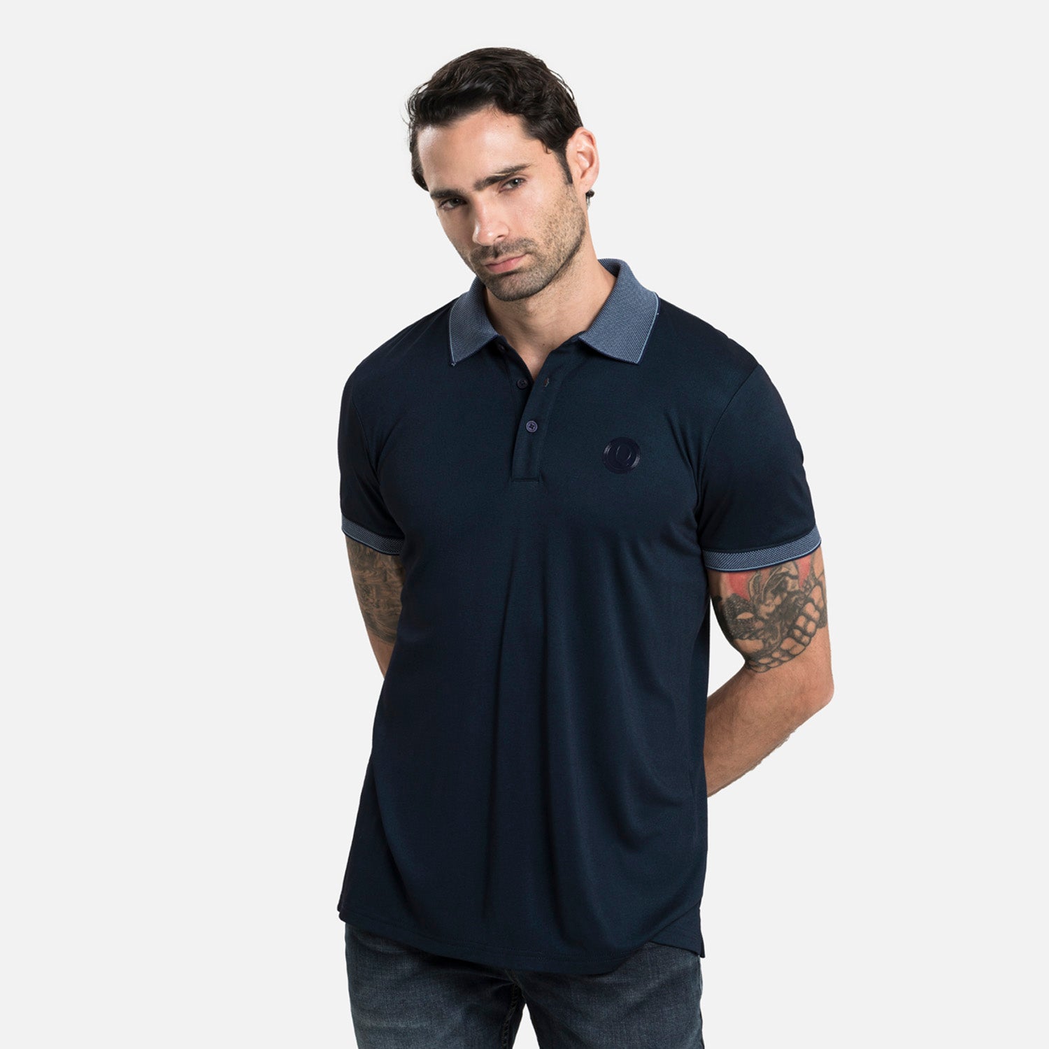POLO MANGA CORTA COLOR AZUL OSCURO