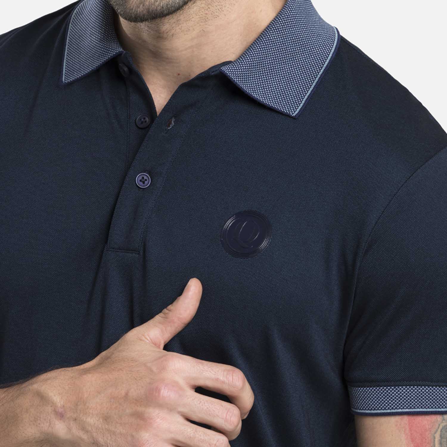 POLO MANGA CORTA COLOR AZUL OSCURO