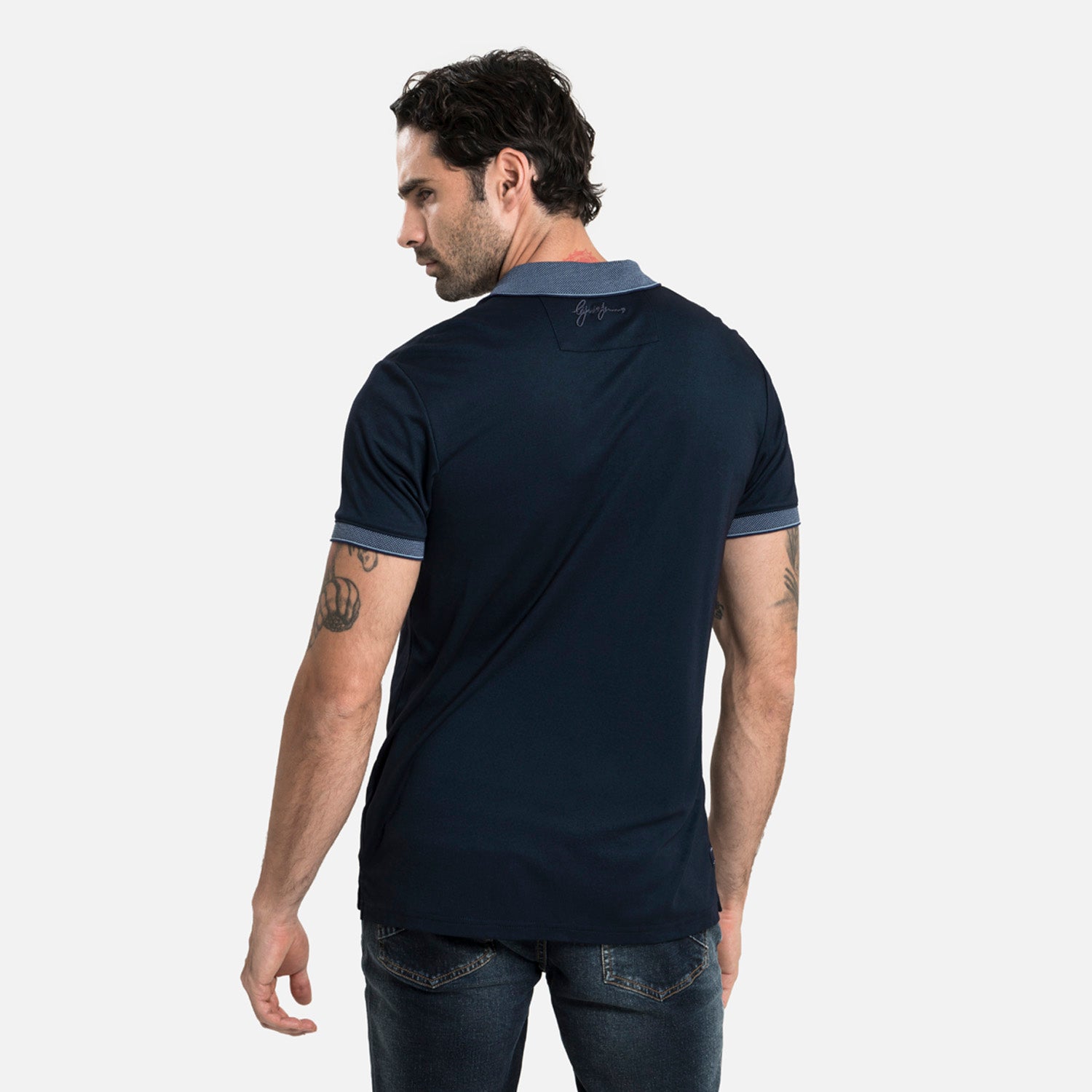 POLO MANGA CORTA COLOR AZUL OSCURO