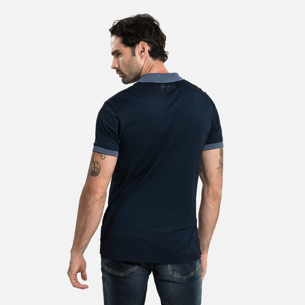 POLO MANGA CORTA COLOR AZUL OSCURO