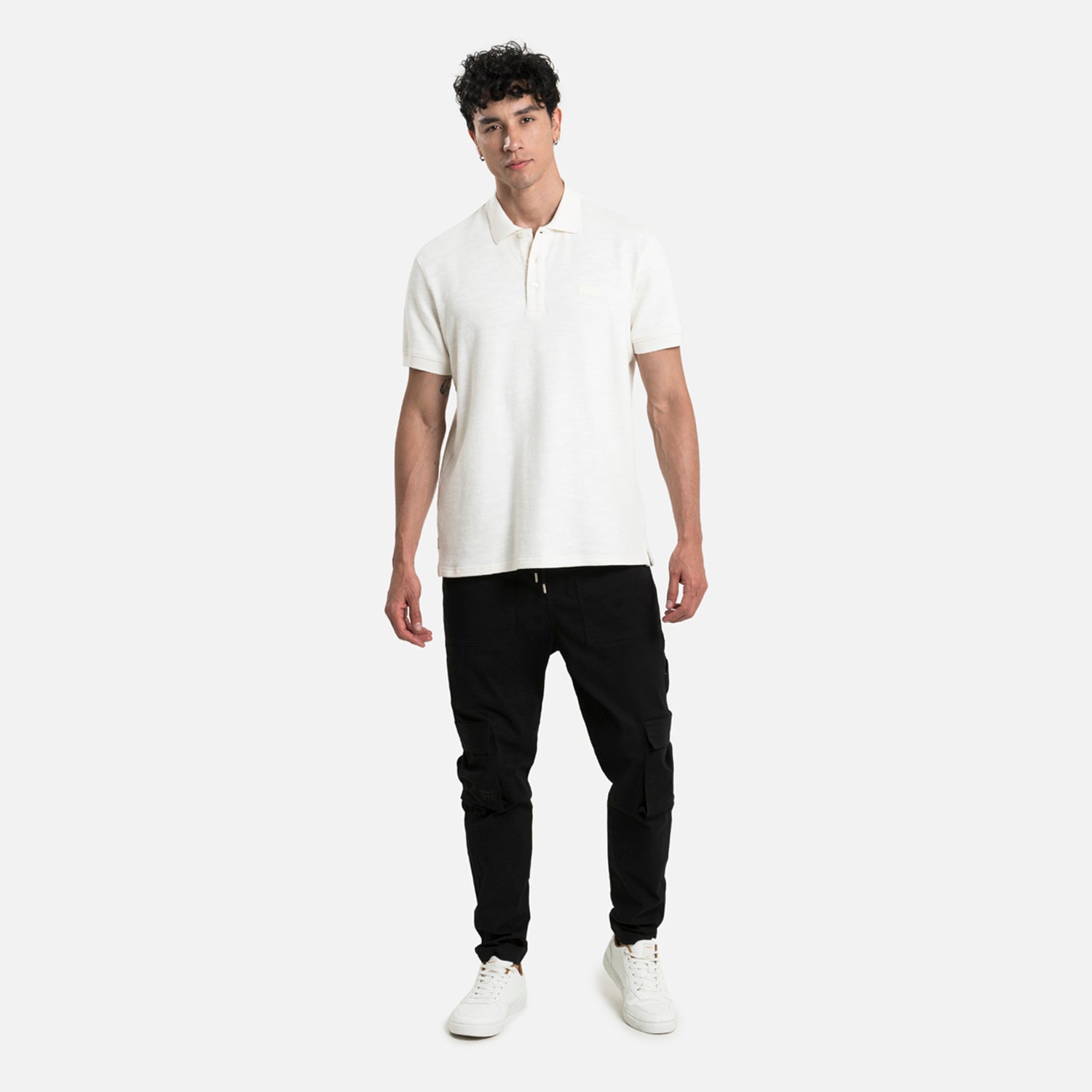 POLO MANGA CORTA COLOR IVORY