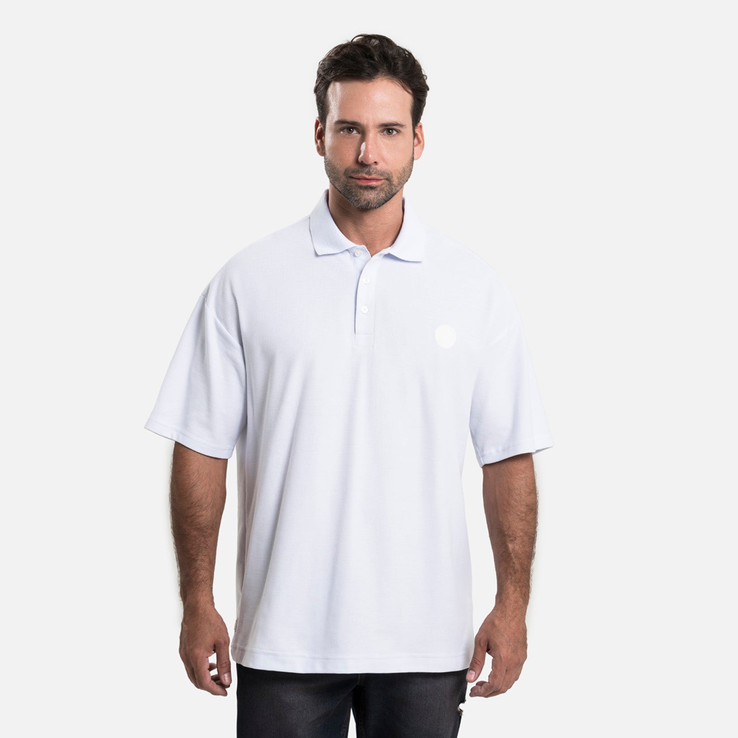 POLO MANGA LARGA COLOR BLANCO BLANCO
