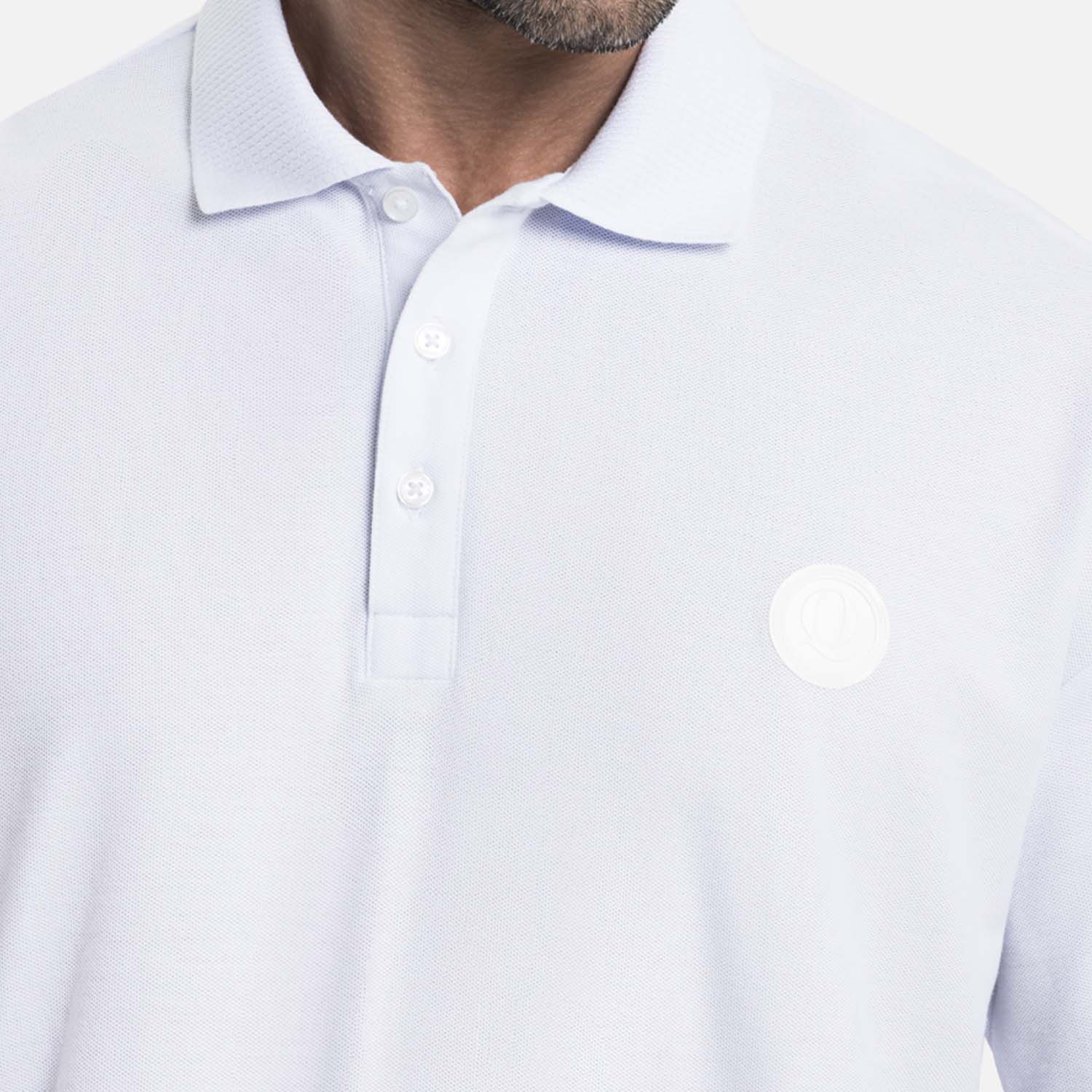POLO MANGA LARGA COLOR BLANCO BLANCO