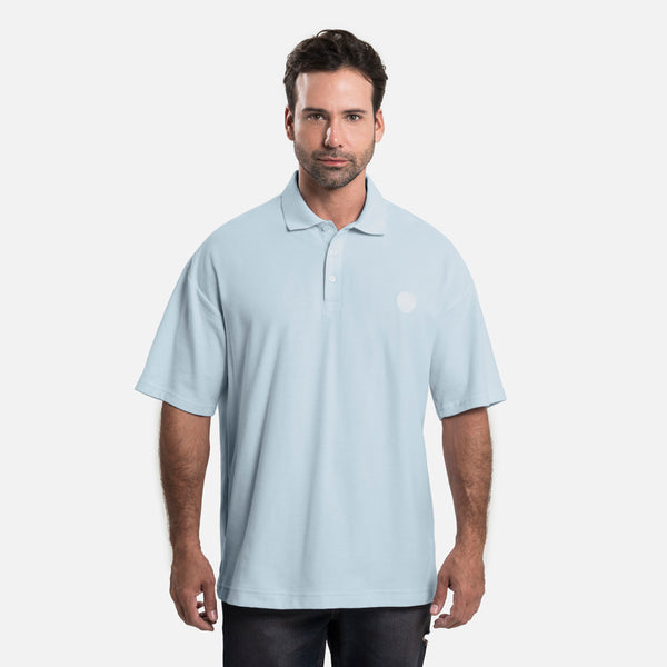 POLO MANGA LARGA COLOR AZUL CHAMBRAY