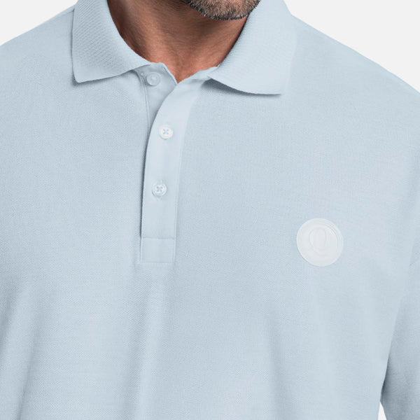 POLO MANGA LARGA COLOR AZUL CHAMBRAY