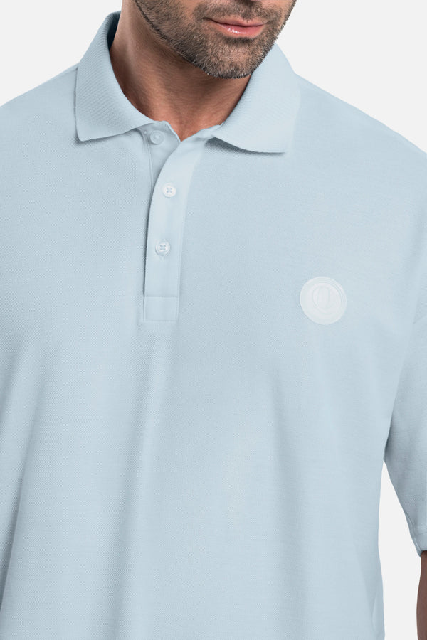 POLO MANGA LARGA COLOR AZUL CHAMBRAY