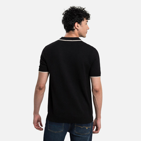 POLO MANGA CORTA COLOR NEGRO