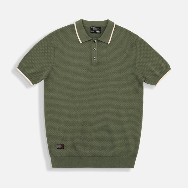 POLO MANGA CORTA COLOR VERDE OIL