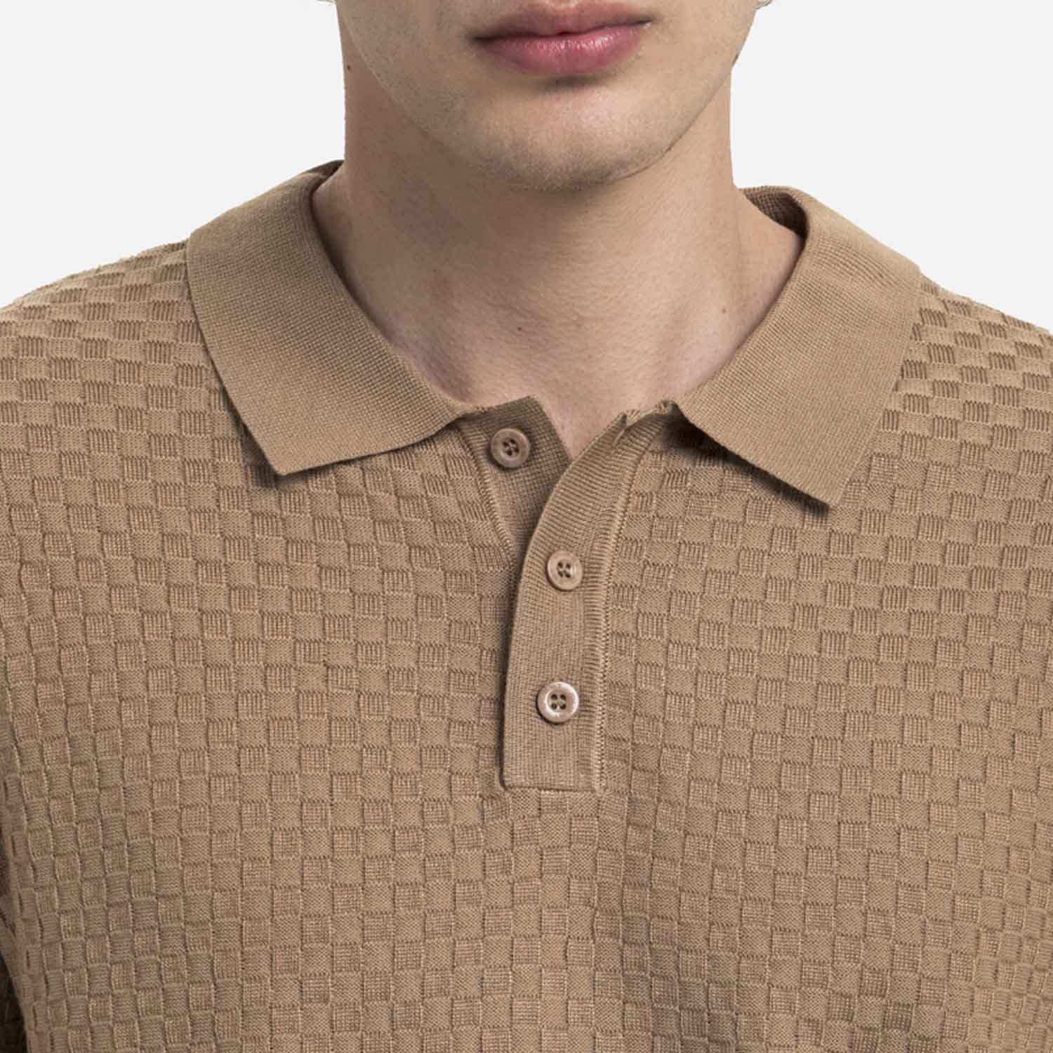 POLO MANGA CORTA COLOR TAUPE