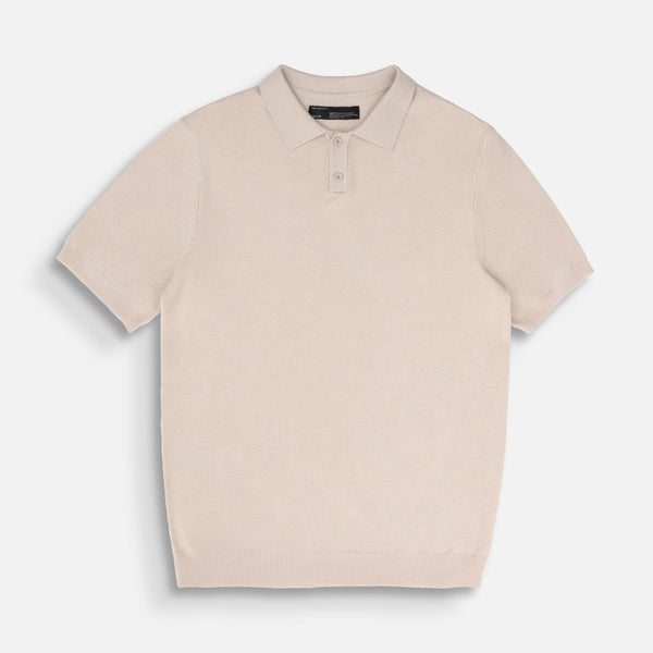 POLO MANGA CORTA COLOR BEIGE
