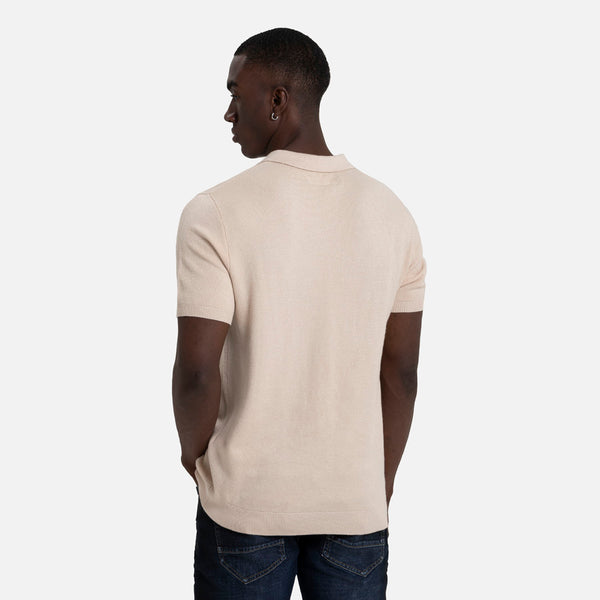 POLO MANGA CORTA COLOR BEIGE