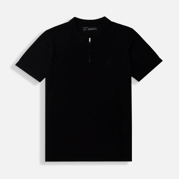 POLO MANGA CORTA COLOR NEGRO