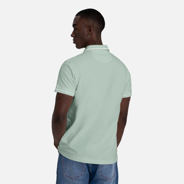 POLO MANGA CORTA COLOR VERDE MENTA EMPOLVADO