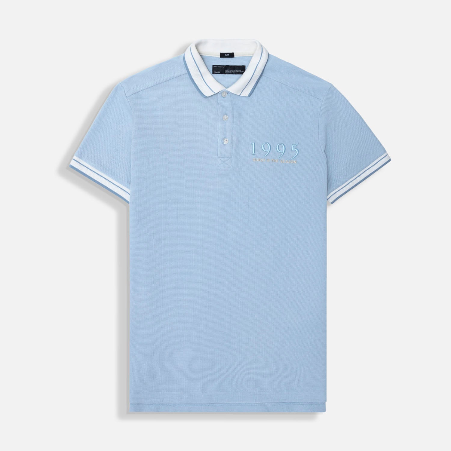 POLO MANGA CORTA COLOR AZUL CHAMBRAY