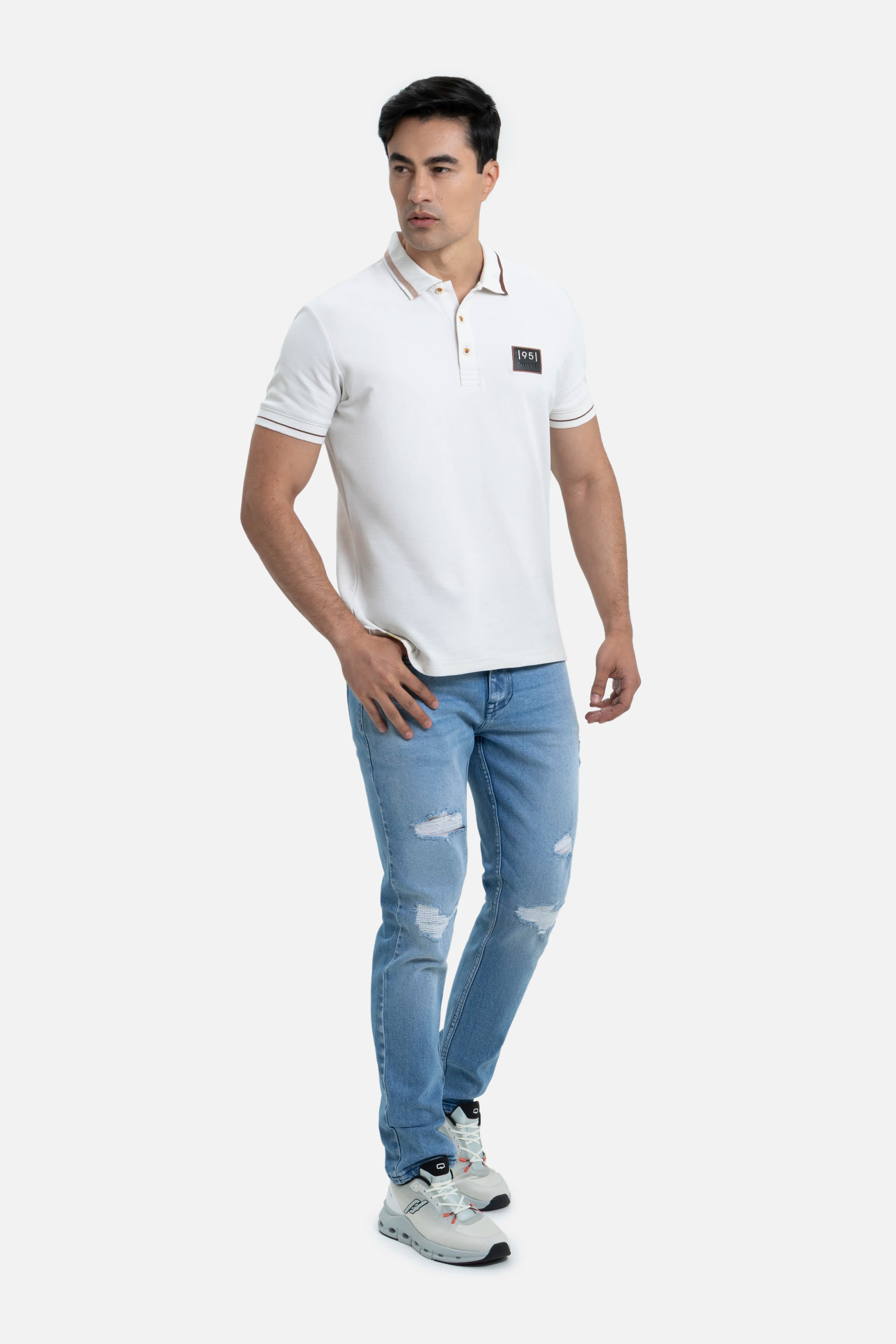 POLO MANGA CORTA COLOR IVORY