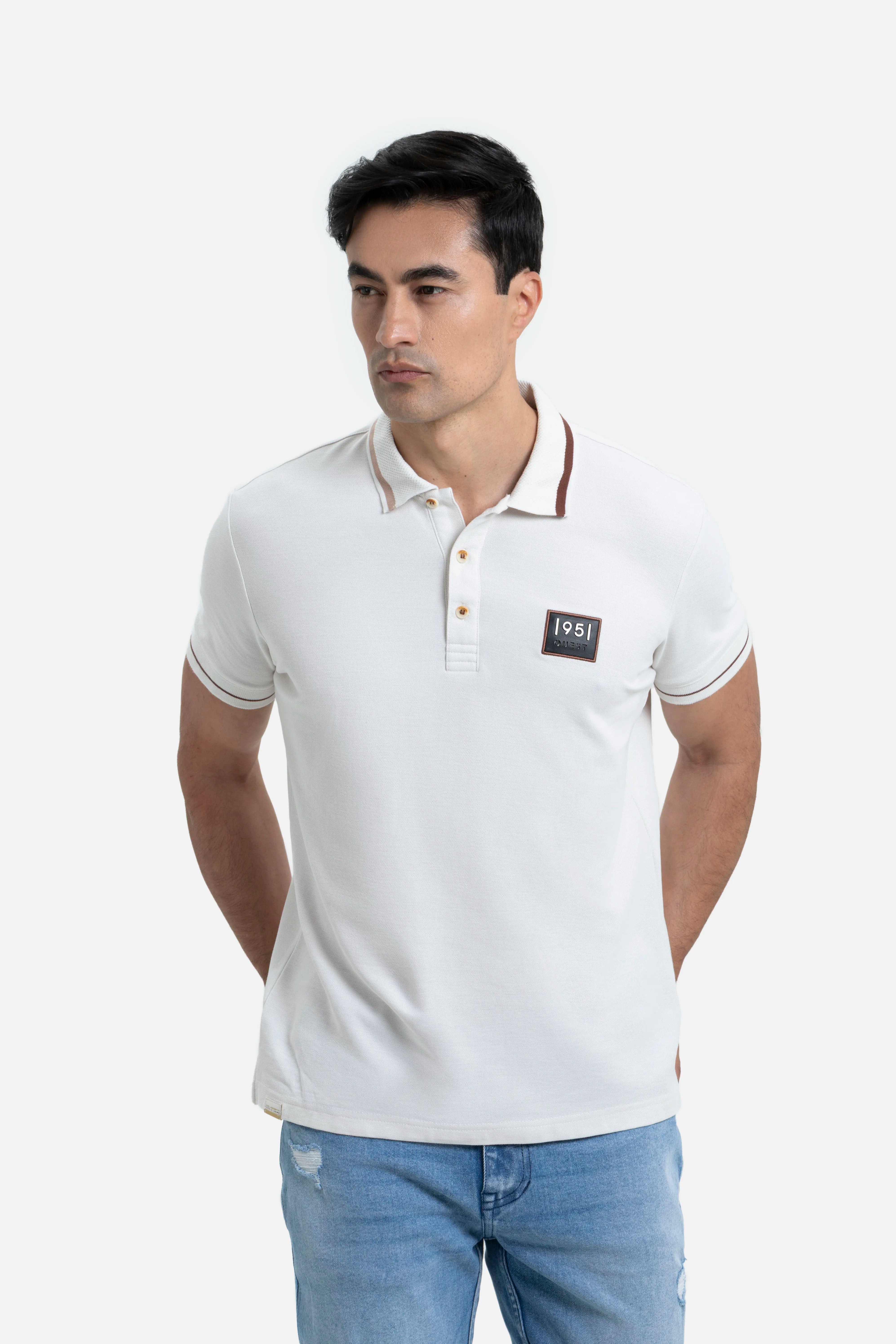 POLO MANGA CORTA COLOR IVORY