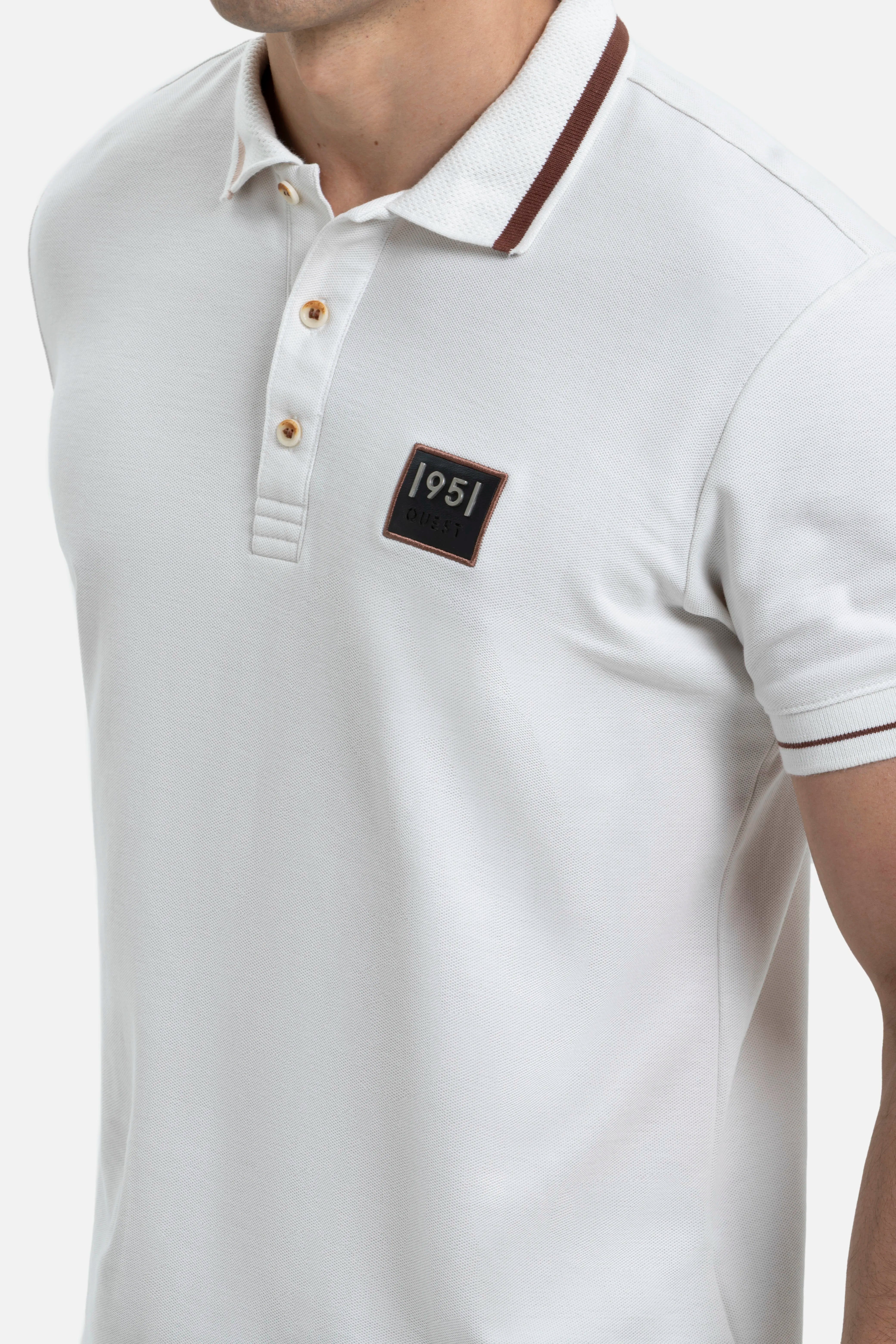 POLO MANGA CORTA COLOR IVORY