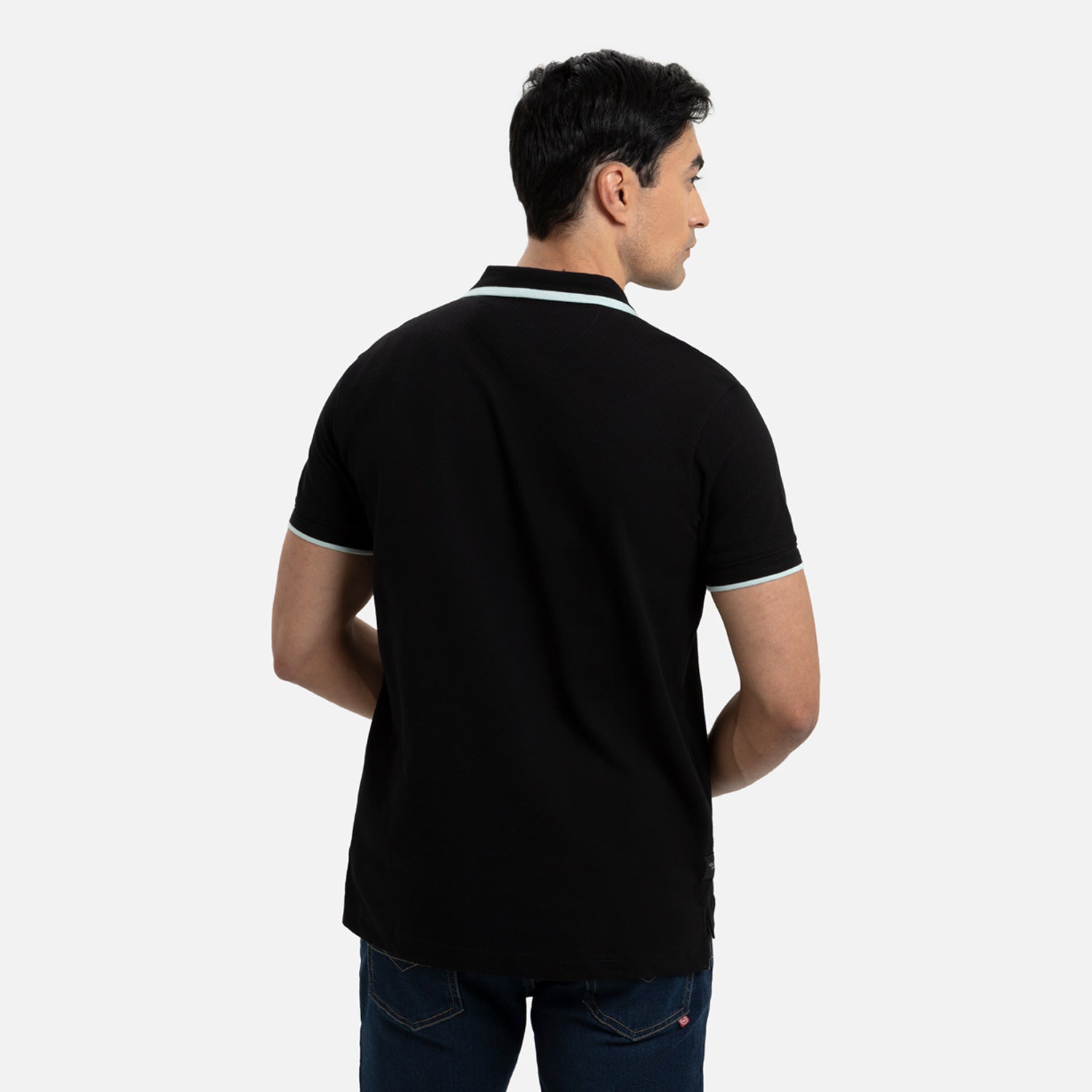 POLO MANGA CORTA COLOR NEGRO