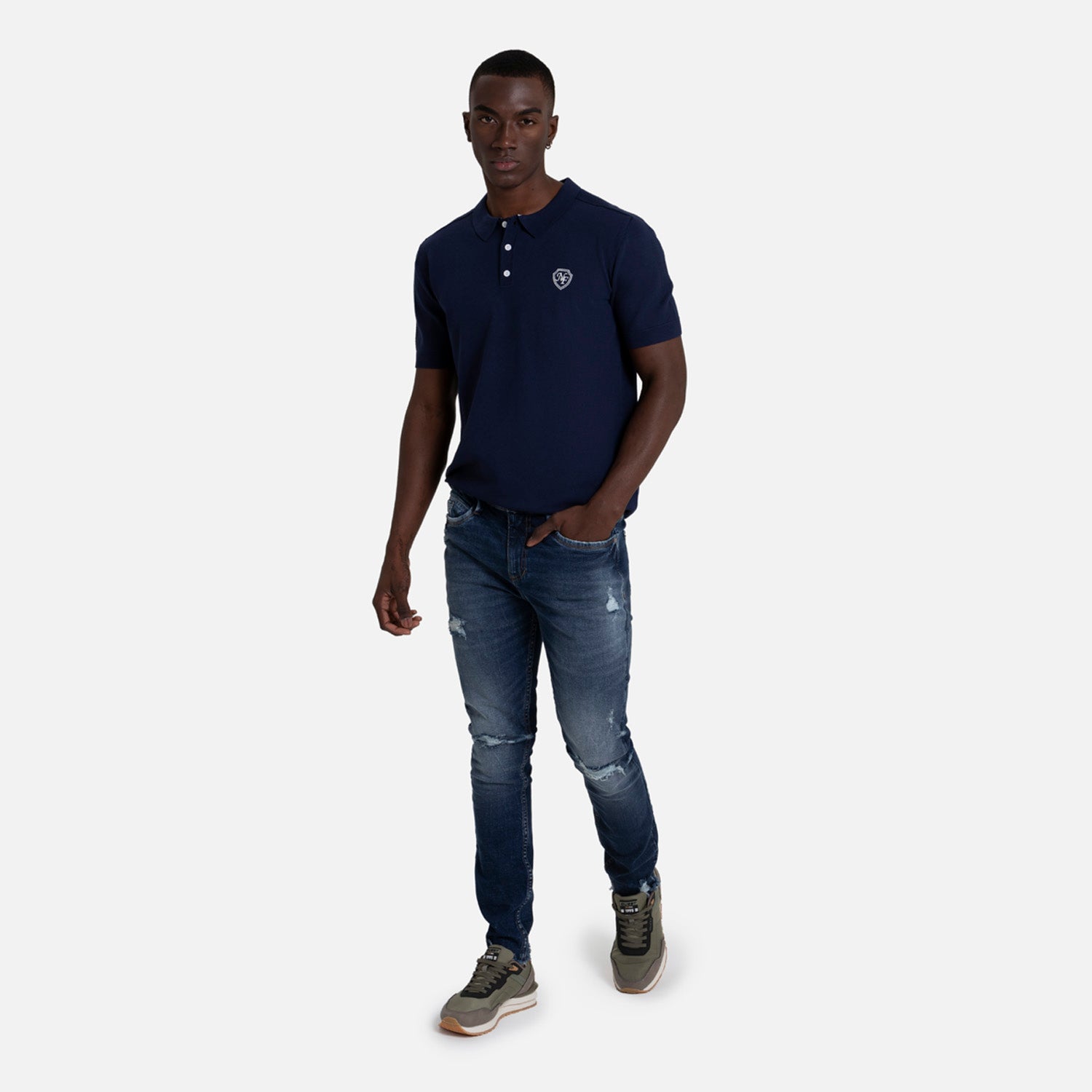 POLO MANGA CORTA COLOR AZUL OSCURO