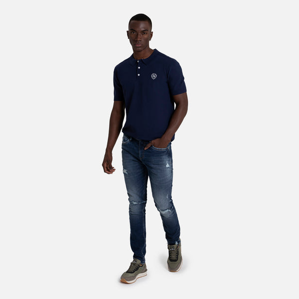 POLO MANGA CORTA COLOR AZUL OSCURO