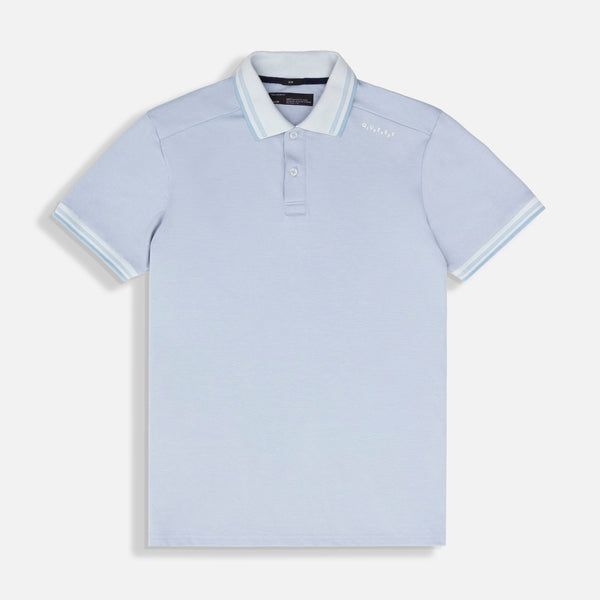 POLO MANGA LARGA COLOR AZUL CHAMBRAY