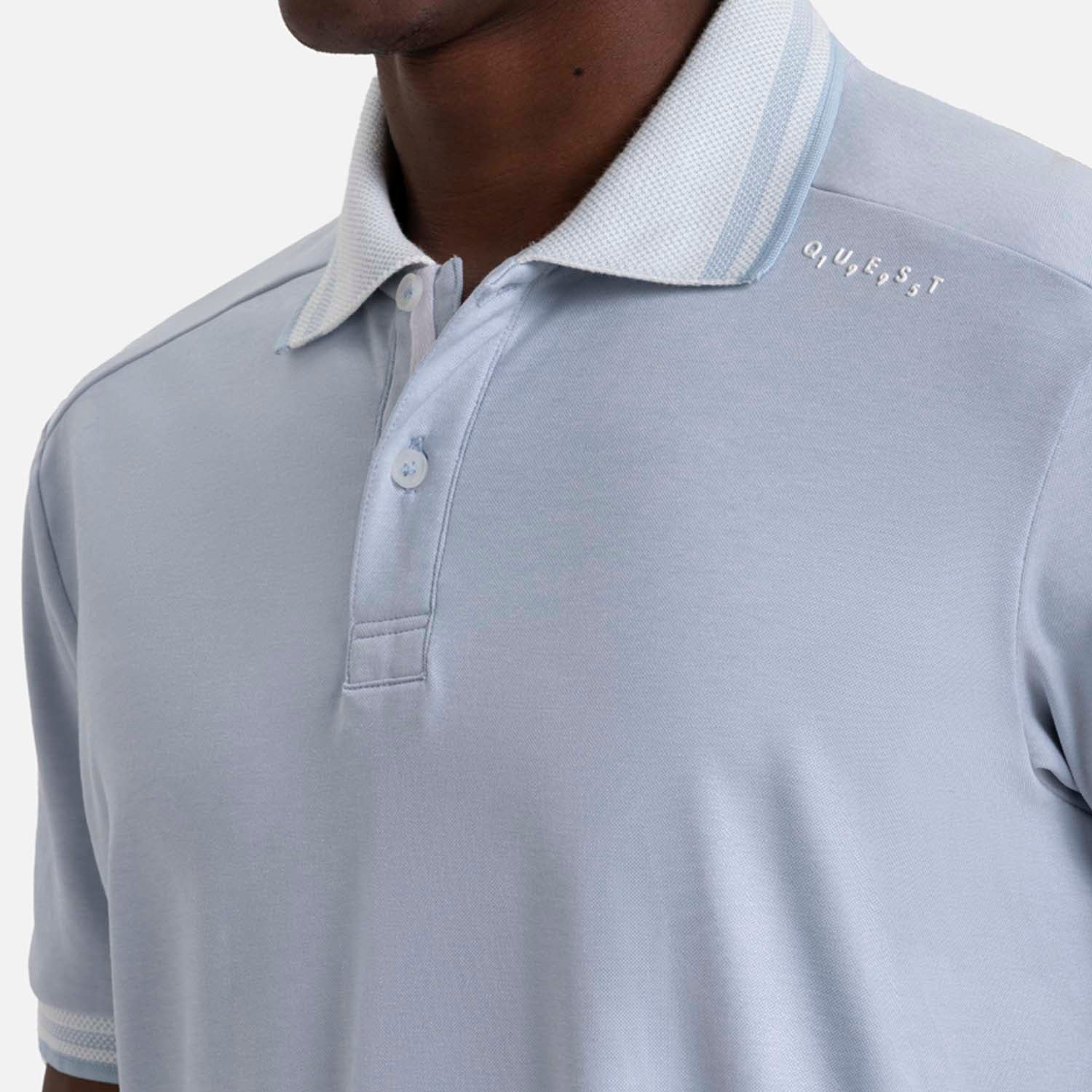 POLO MANGA LARGA COLOR AZUL CHAMBRAY