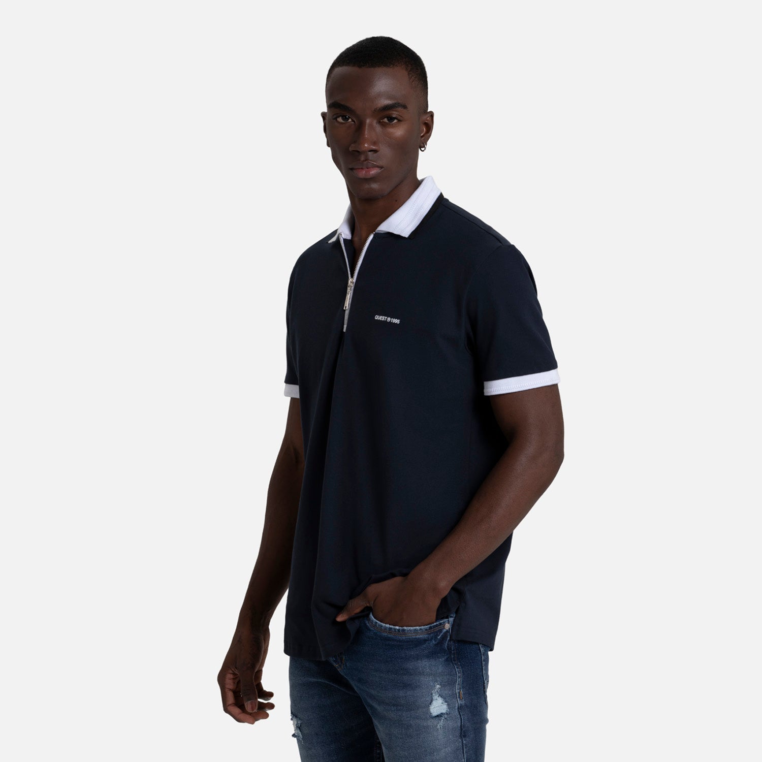 POLO MANGA CORTA COLOR AZUL OSCURO