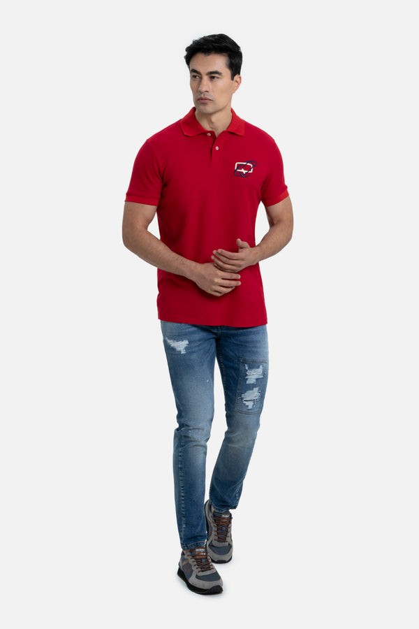 POLO MANGA CORTA COLOR ROJO