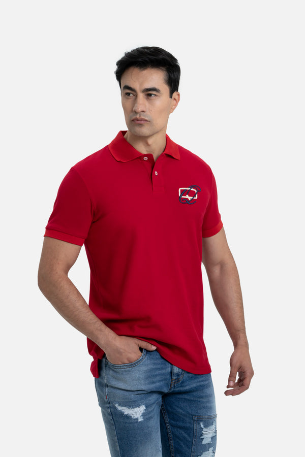 POLO MANGA CORTA COLOR ROJO