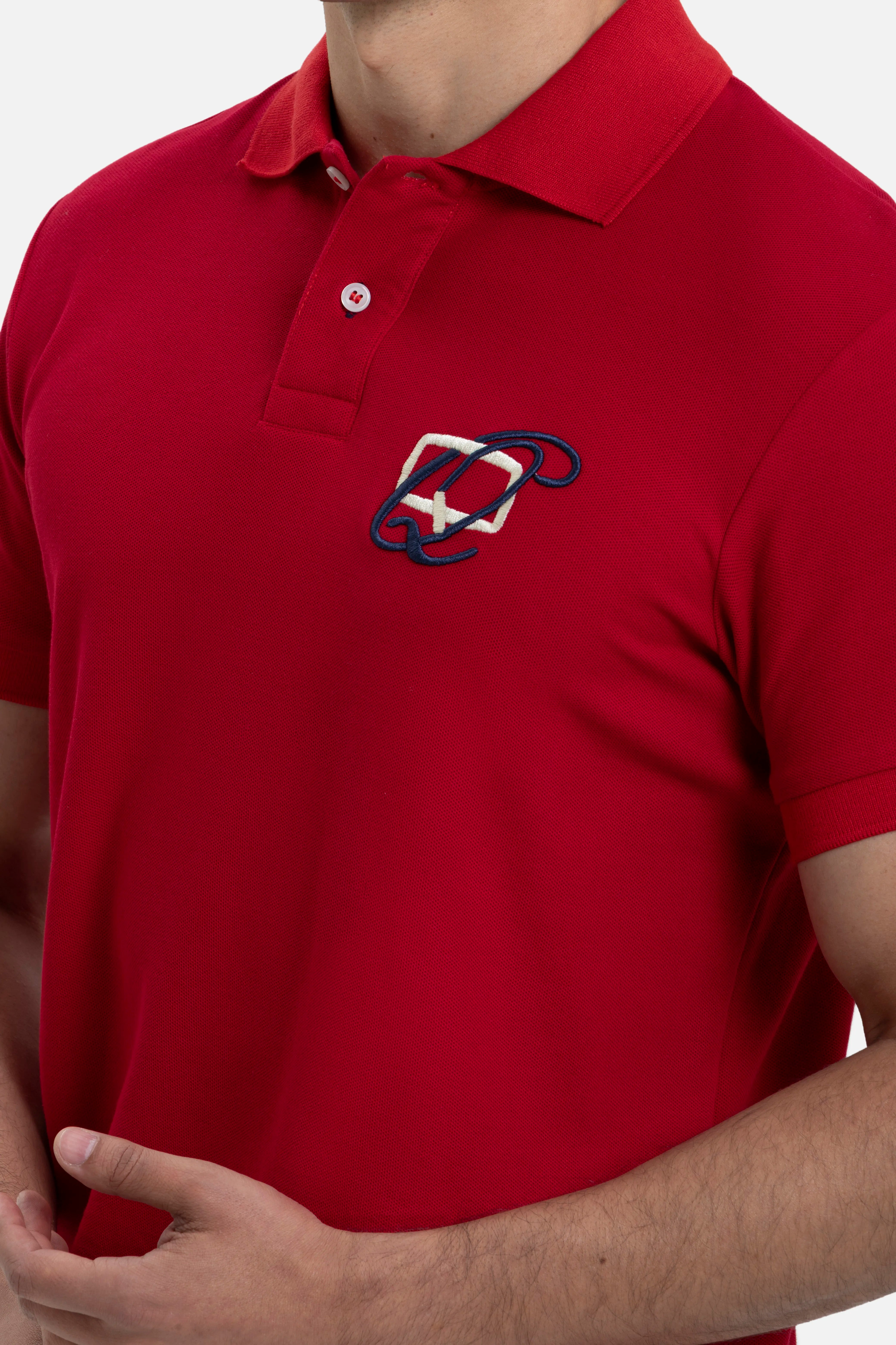 POLO MANGA CORTA COLOR ROJO