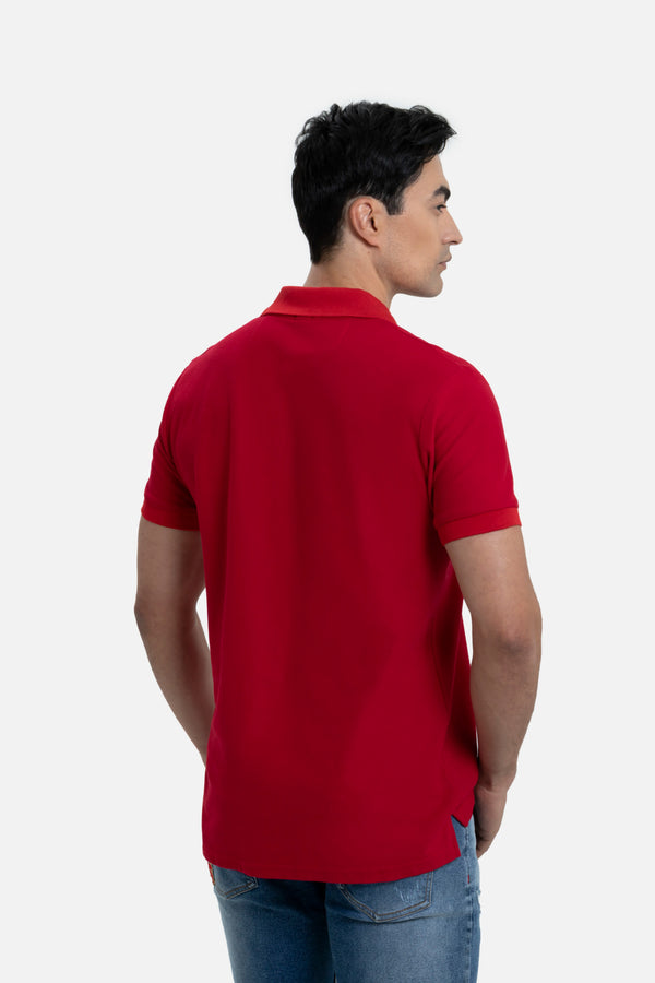 POLO MANGA CORTA COLOR ROJO