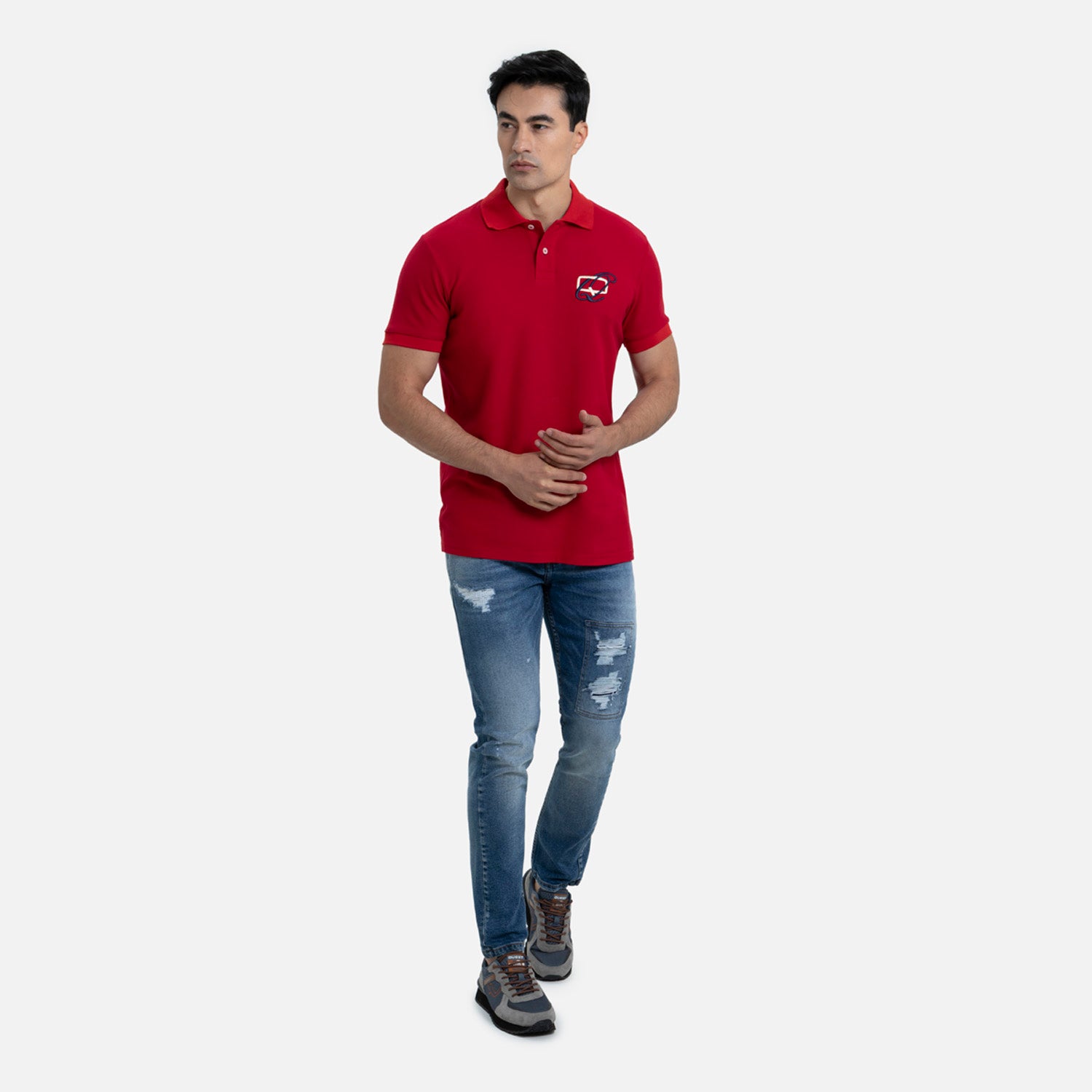 POLO MANGA CORTA COLOR ROJO