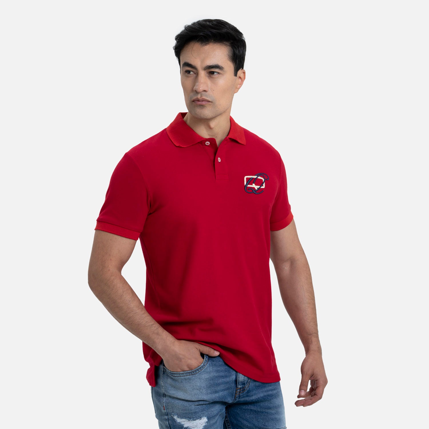 POLO MANGA CORTA COLOR ROJO