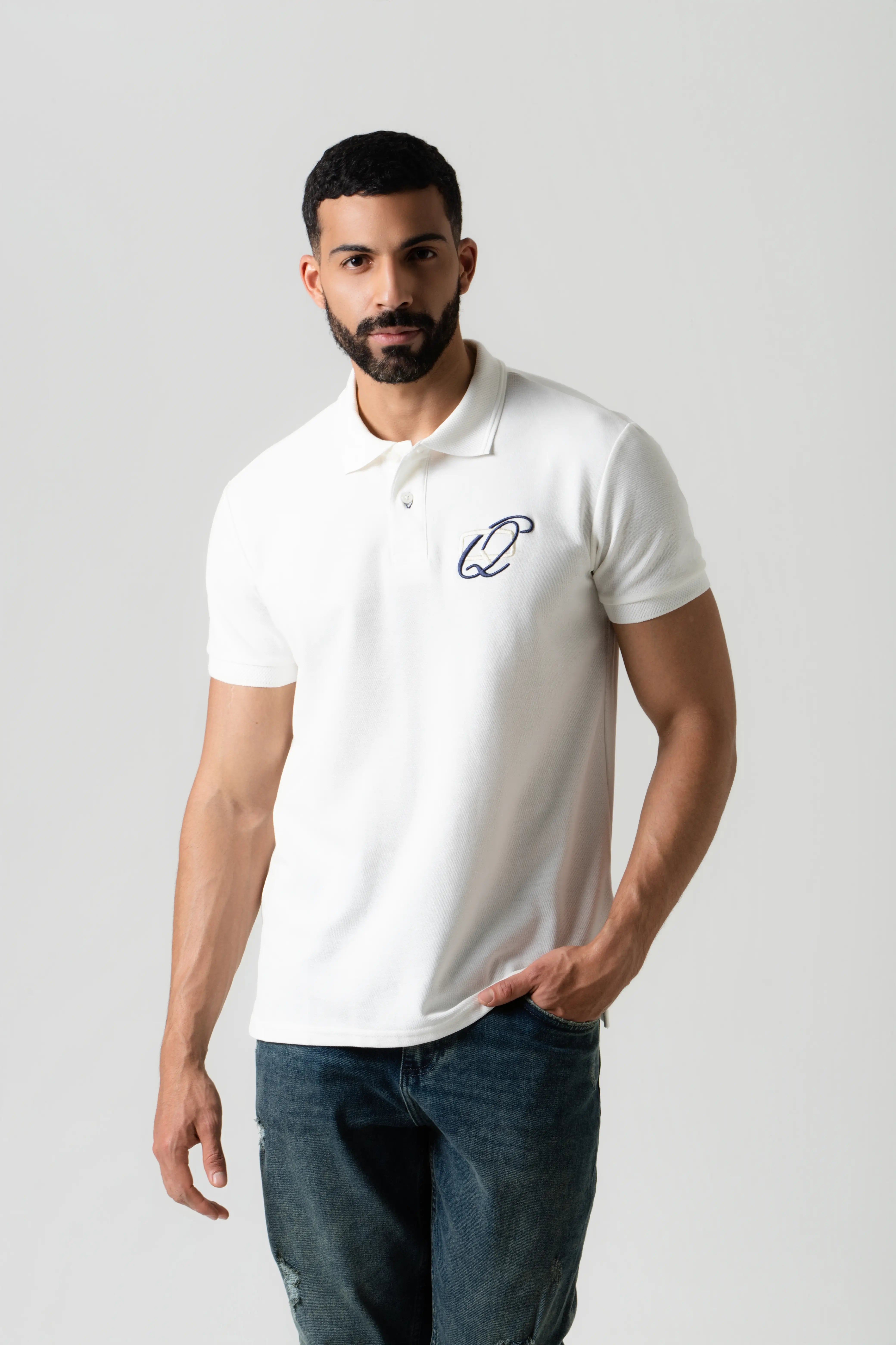 POLO MANGA CORTA COLOR IVORY