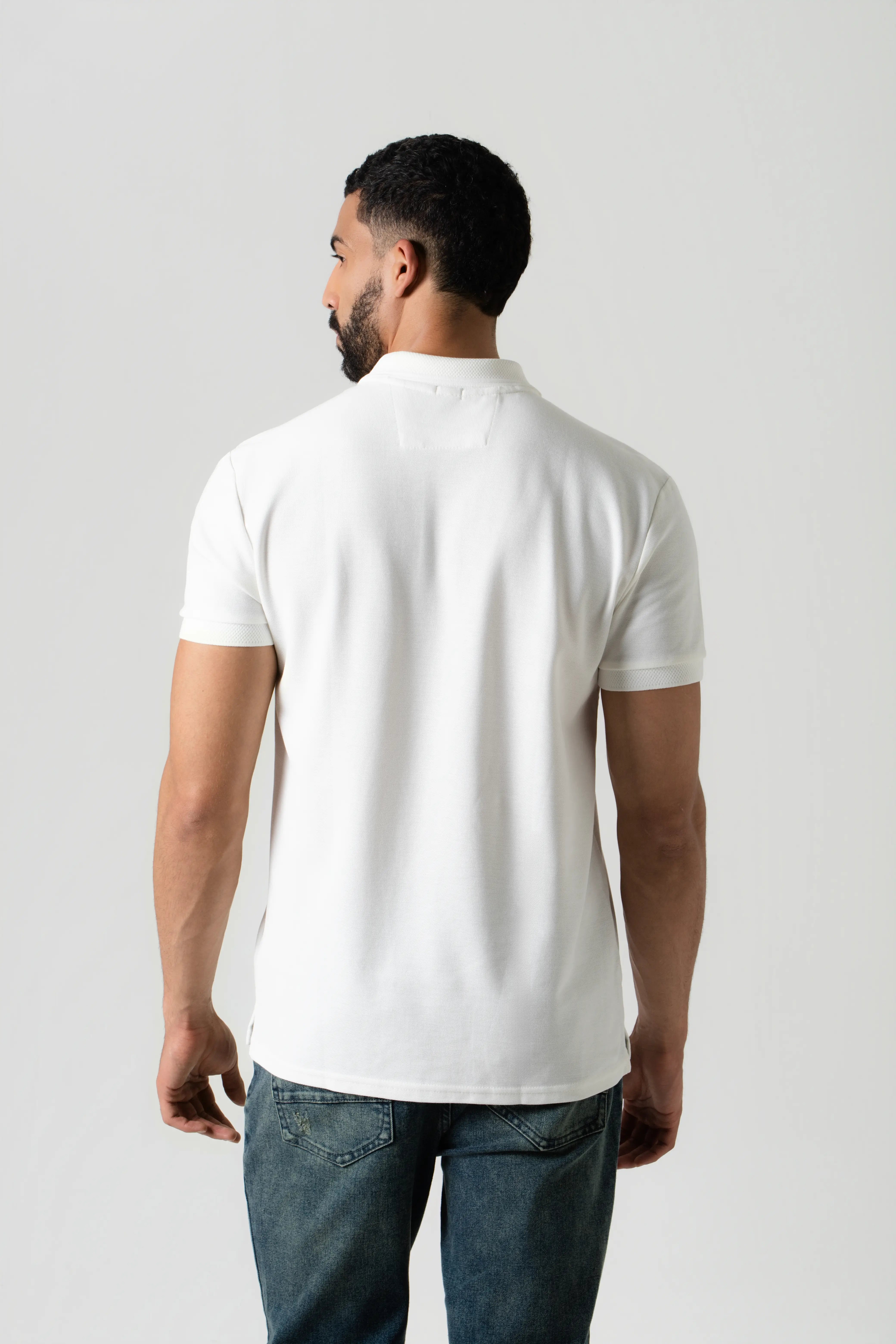 POLO MANGA CORTA COLOR IVORY