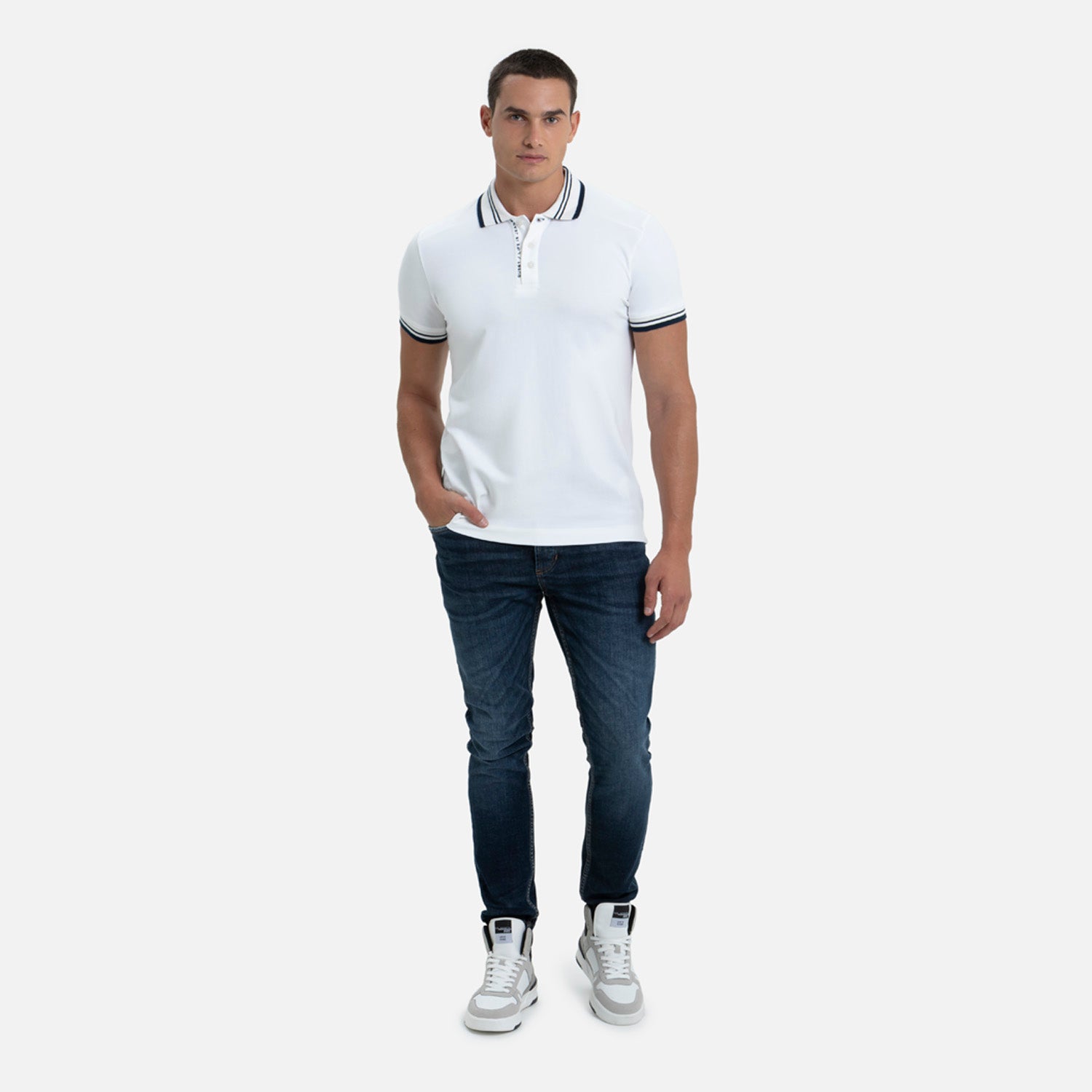 POLO MANGA CORTA COLOR IVORY