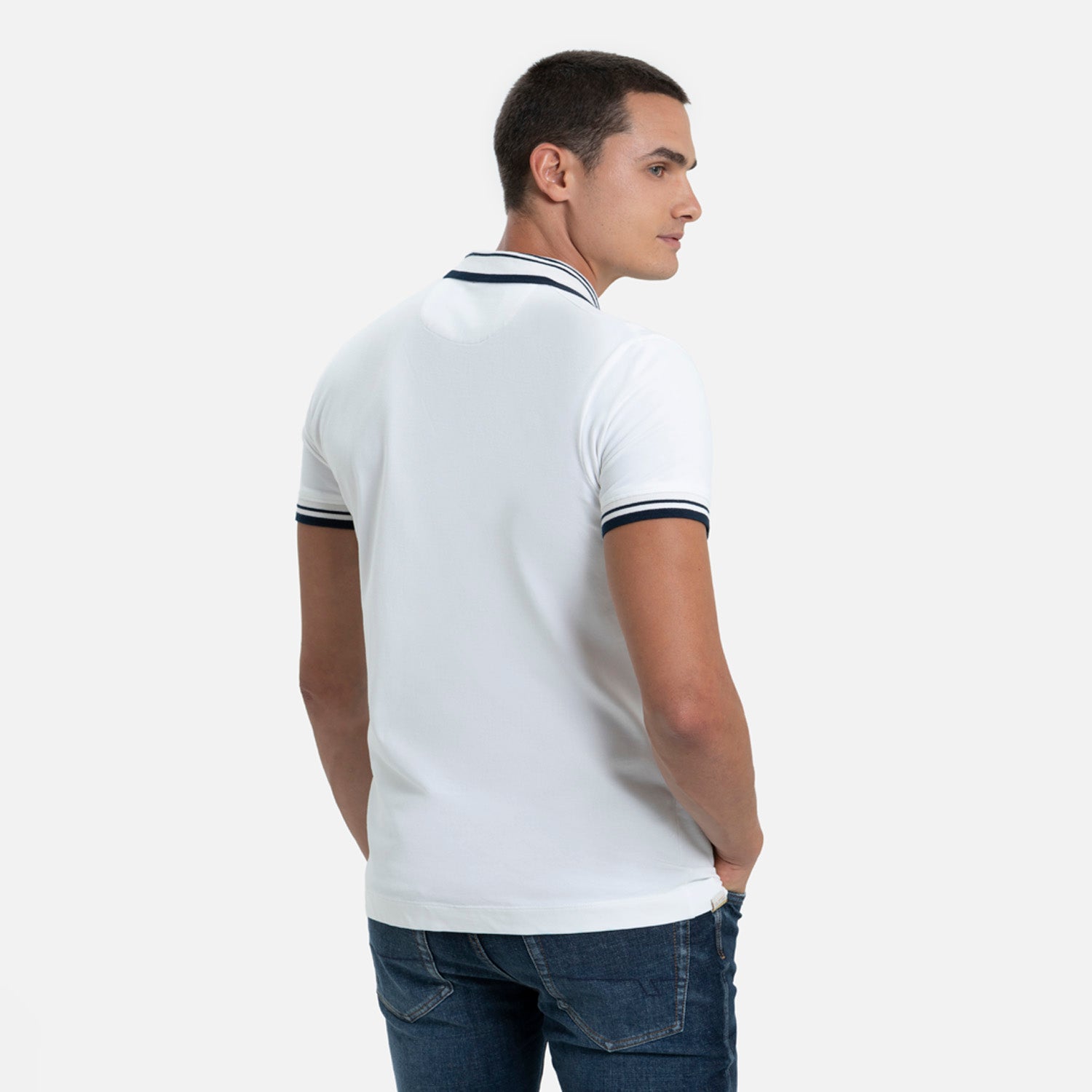 POLO MANGA CORTA COLOR IVORY