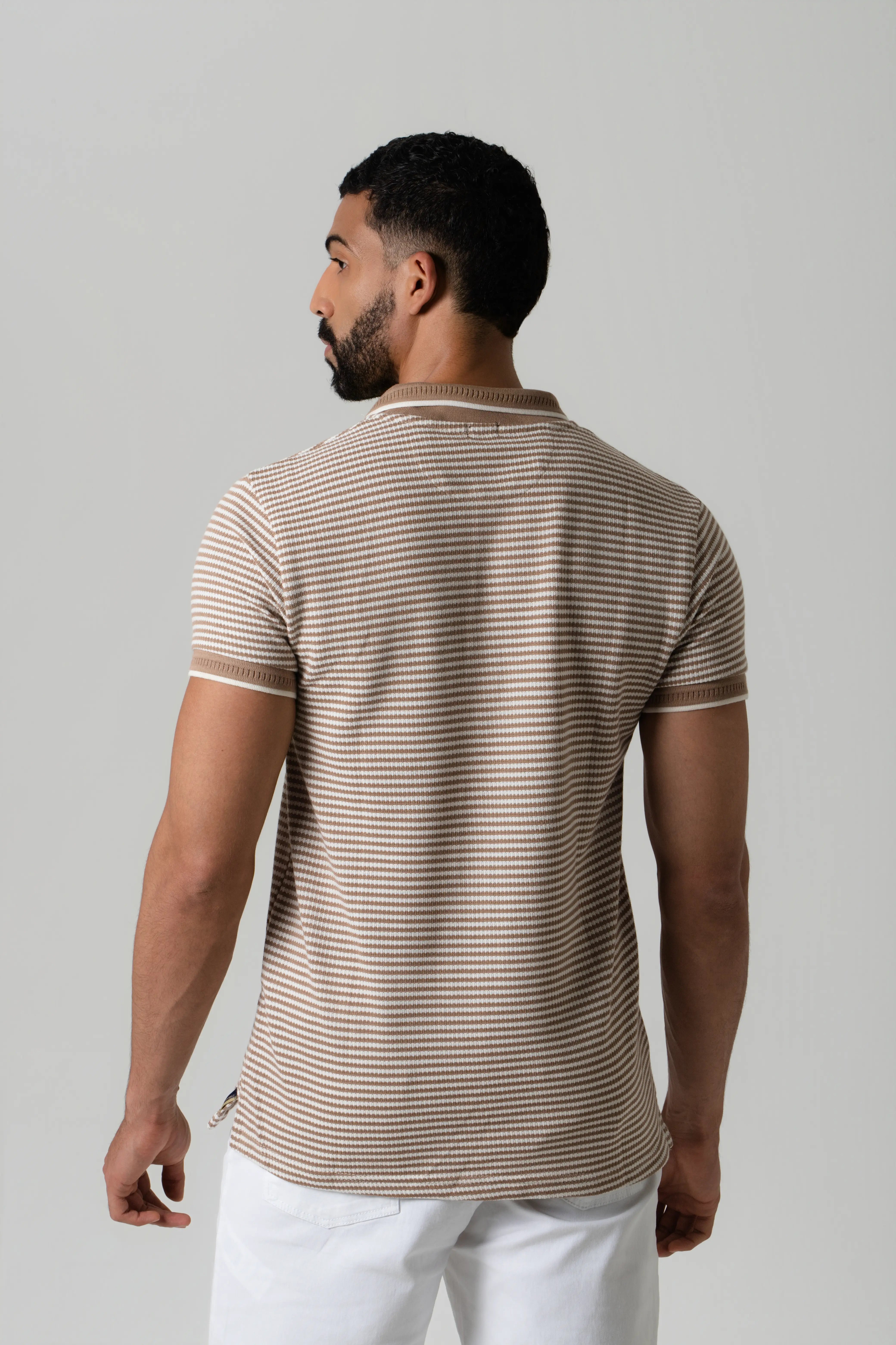 POLO MANGA CORTA COLOR ARENA