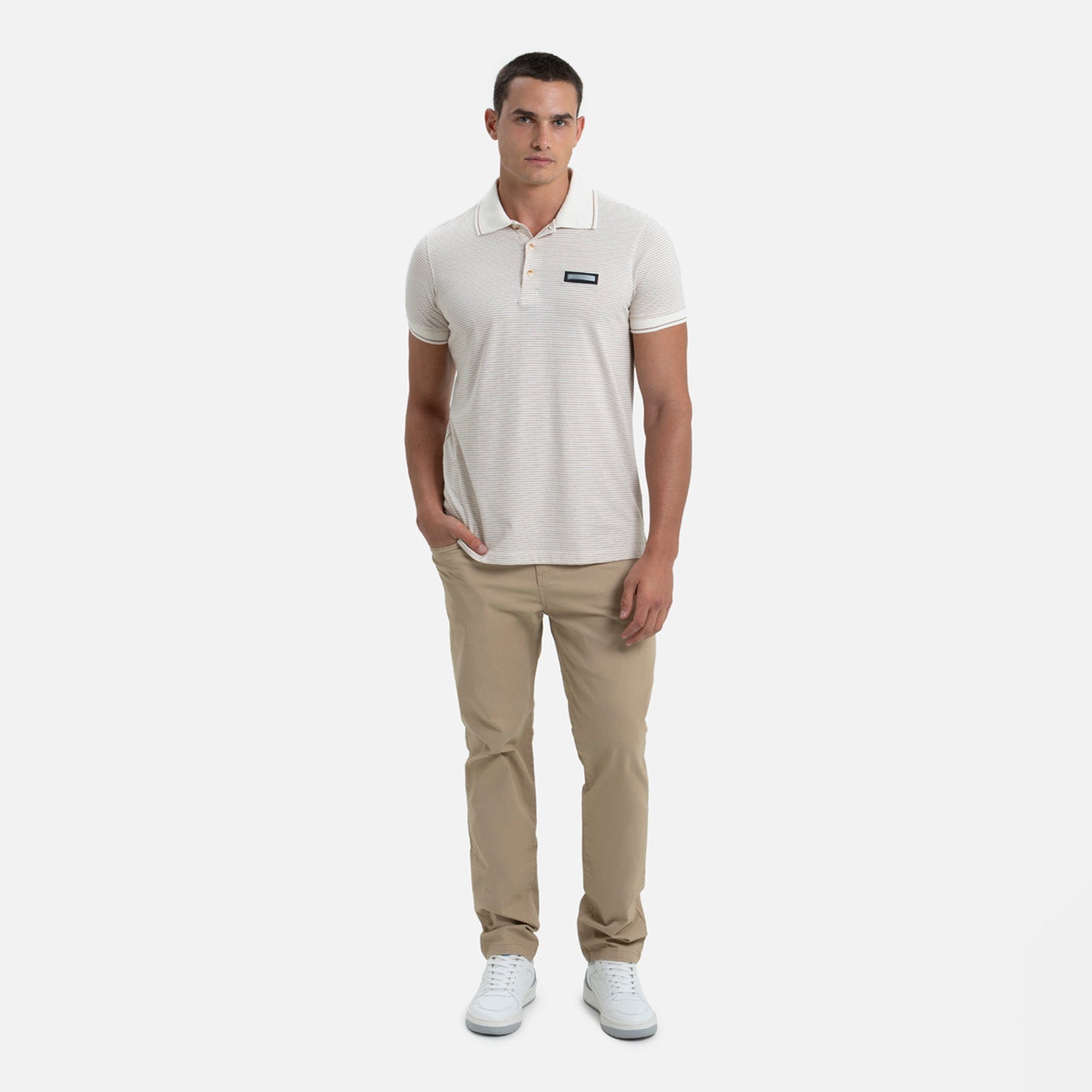 POLO MANGA CORTA COLOR IVORY