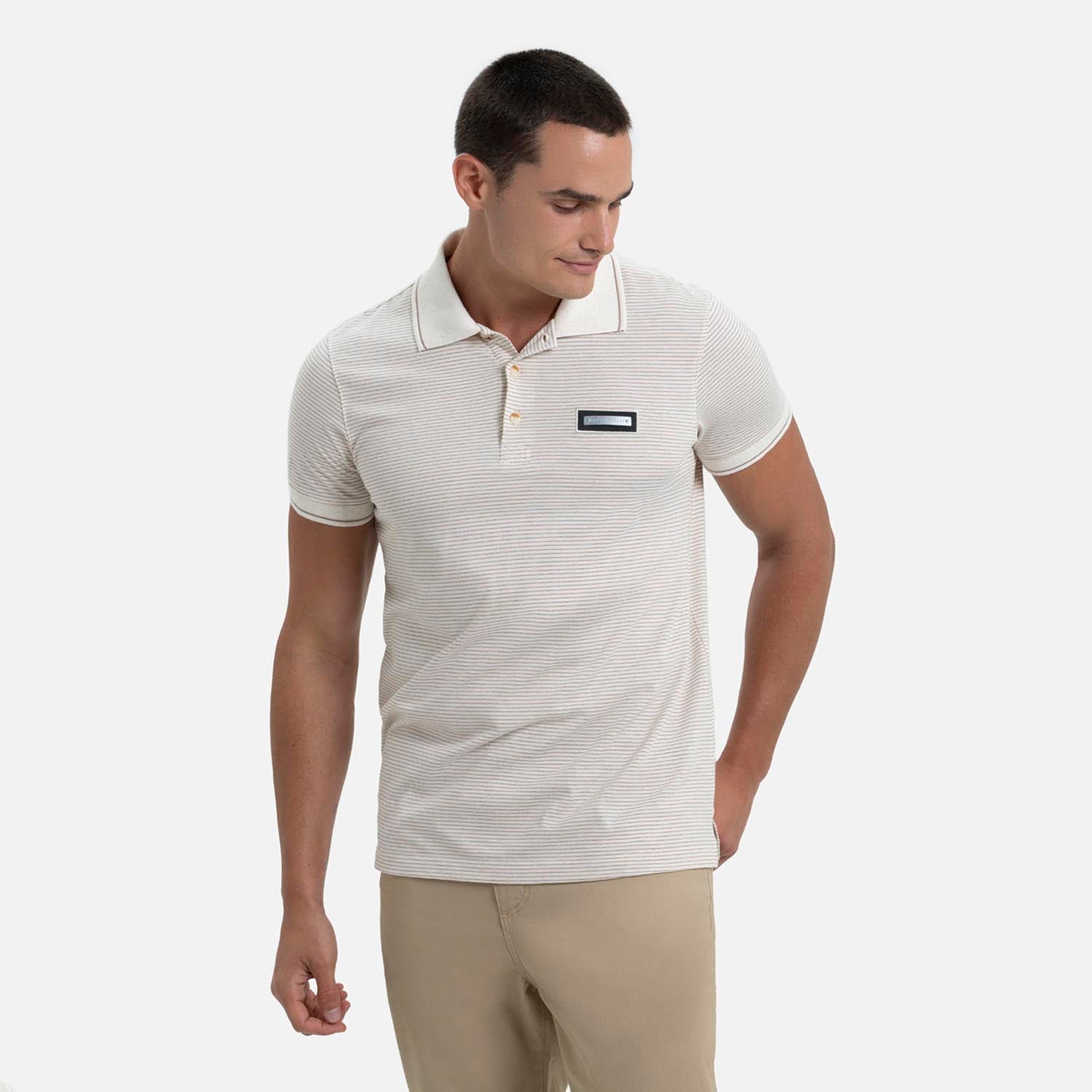 POLO MANGA CORTA COLOR IVORY