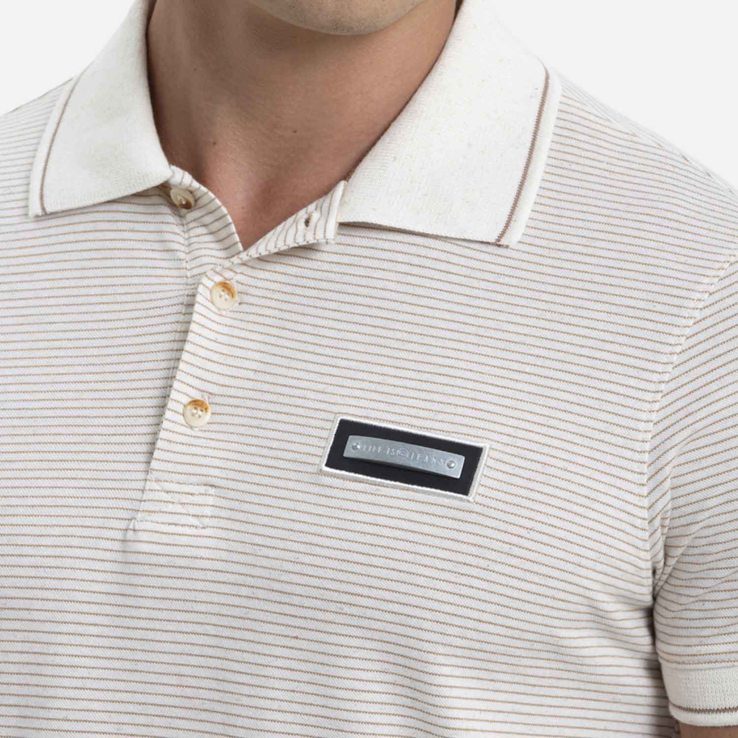 POLO MANGA CORTA COLOR IVORY